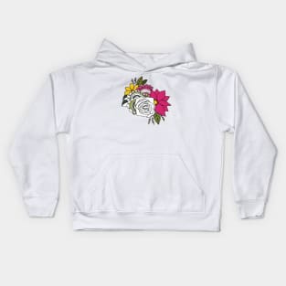 flower doodle Kids Hoodie